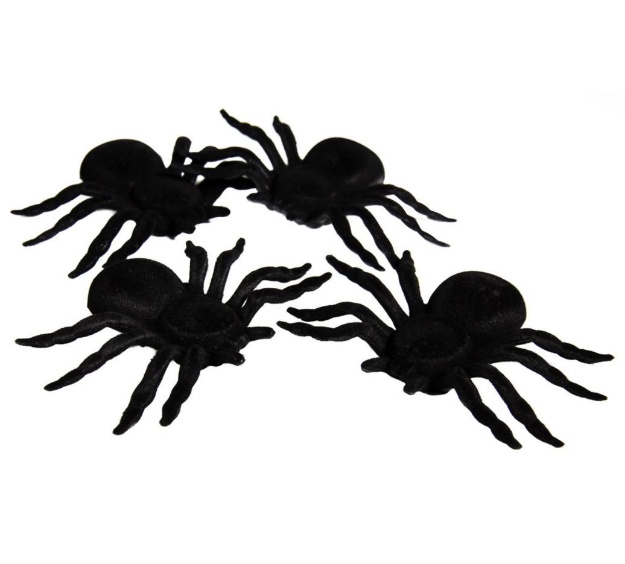 Obrázok z Halloweenska dekorácia Pavúky 7 x 11 x 2 cm - 4 ks
